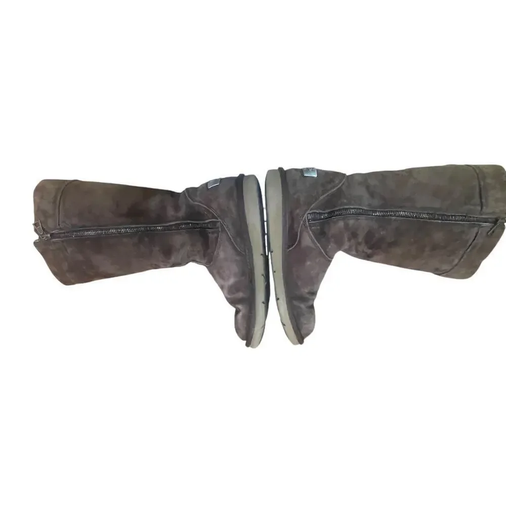 UGG Australia Women's Brown Suede Cargo III Mid Calf Boots